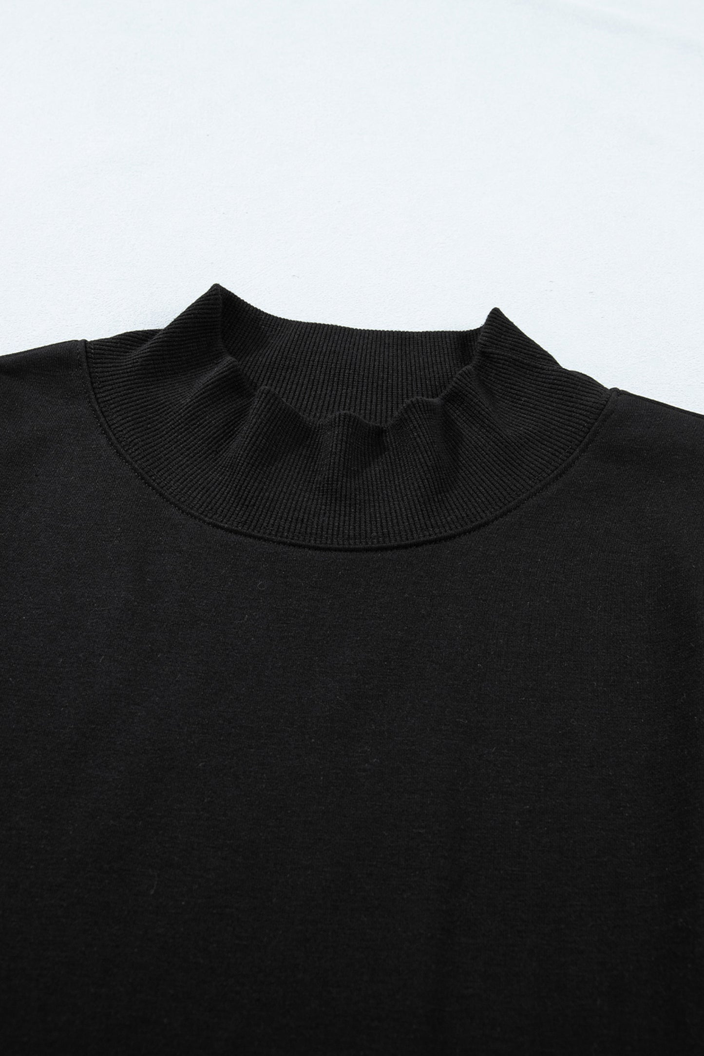 Light Grey Solid Color High Neck Cap Sleeve Loose Top