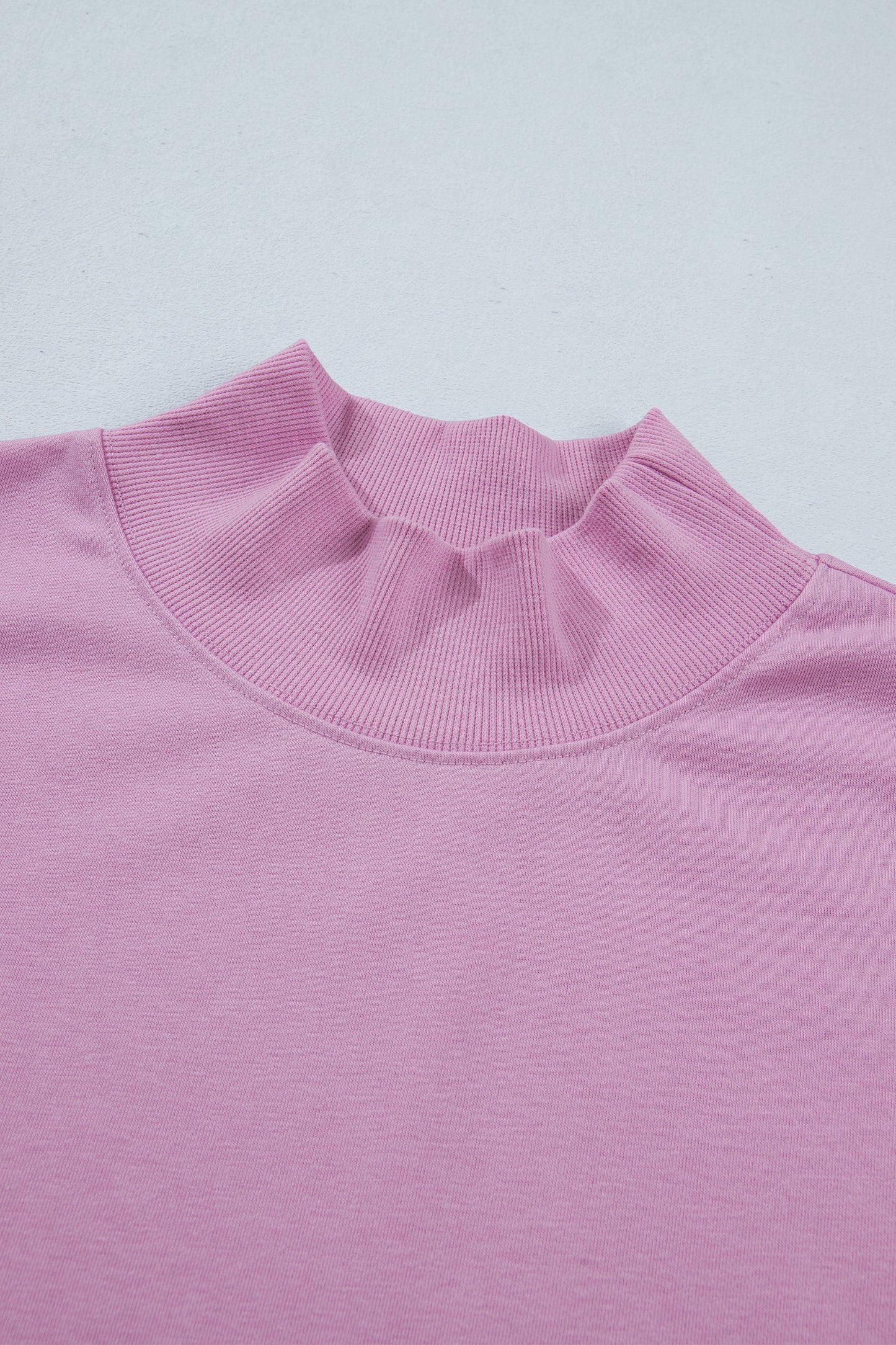 Light Grey Solid Color High Neck Cap Sleeve Loose Top