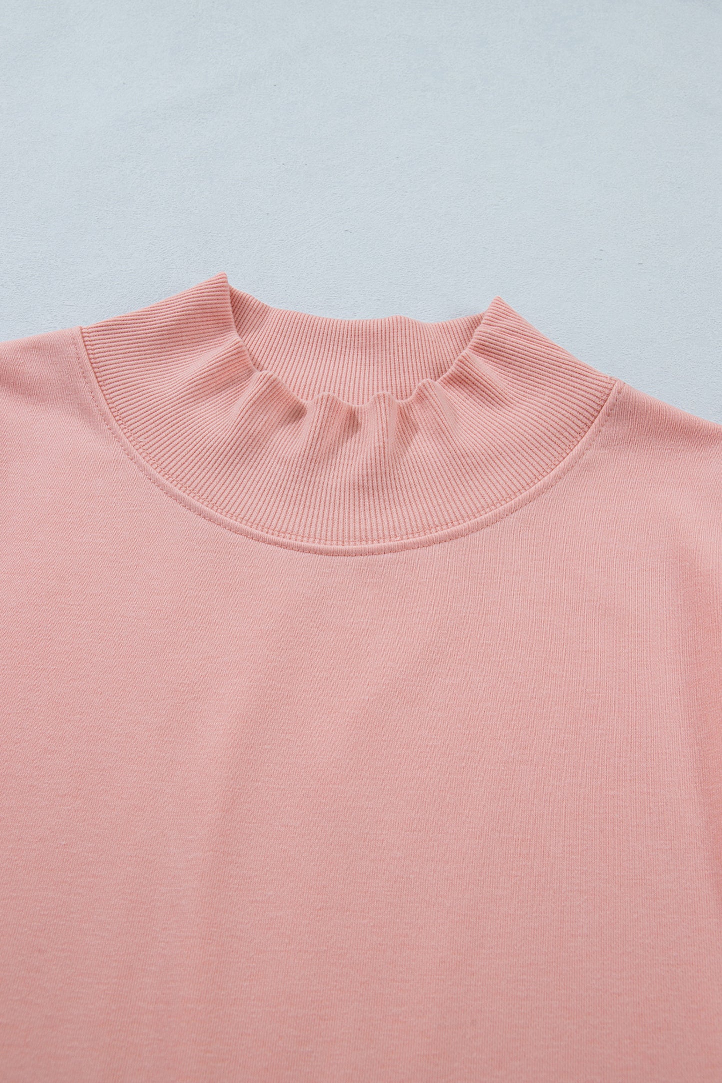 Light Grey Solid Color High Neck Cap Sleeve Loose Top