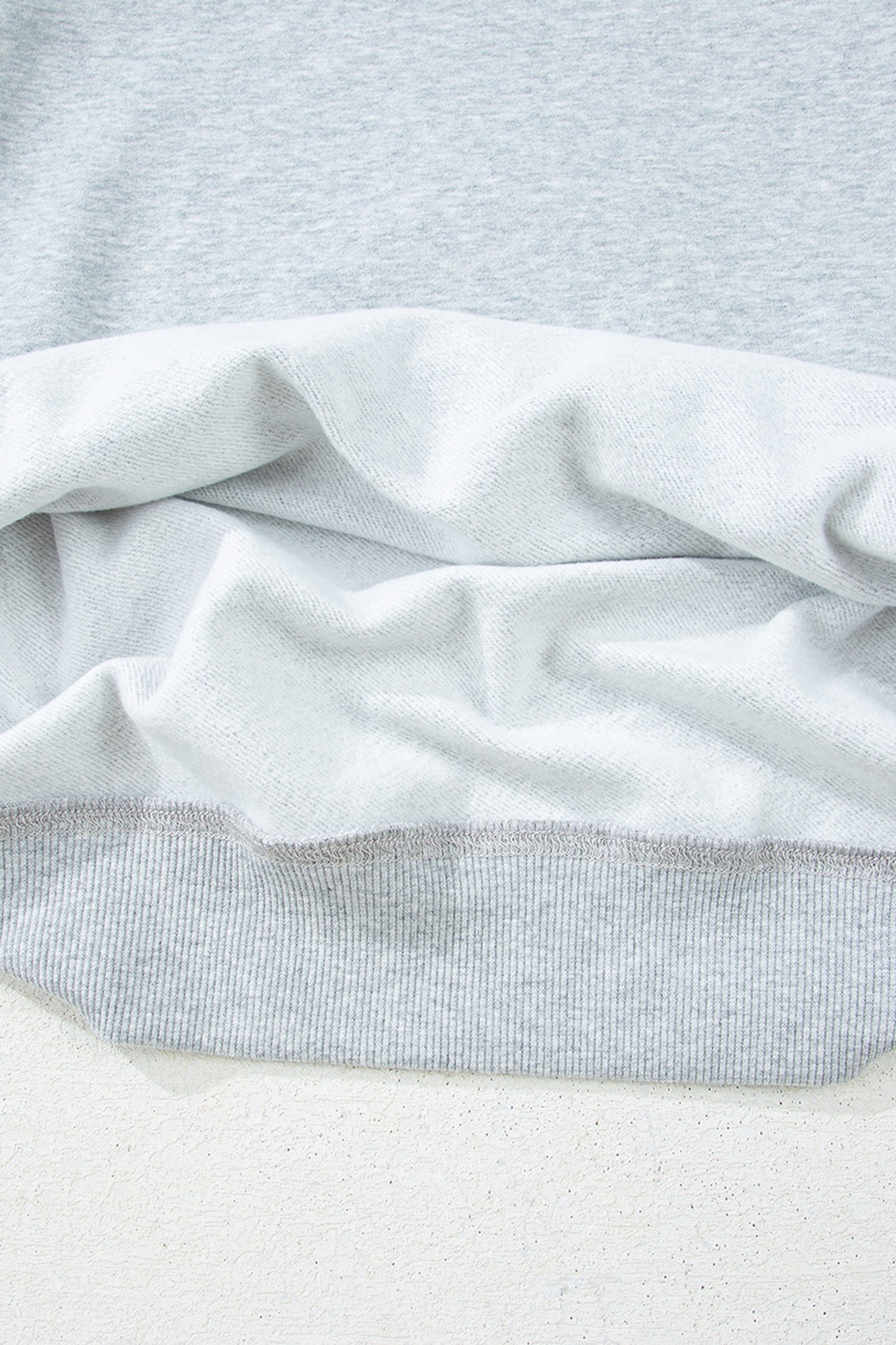 Gray Solid Color Oversized Mock Neck Sweatshirt